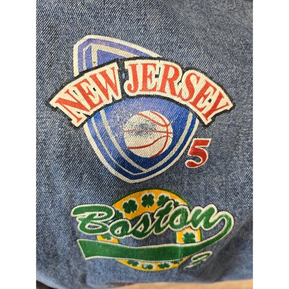 VINTAGE XCLUSIVE NBA Jeans Size 34 x34 womens Mens Los Angeles Sacramento Boston - Picture 10 of 14